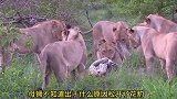12只母狮围猎花豹，命根子差点被咬断，花豹-给个痛快的
