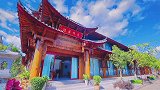 看玉龙雪山和丽江古城全景，交通方便