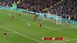 曼城反击5v5硬冲红魔防线 阿圭罗小角度射门击中边网