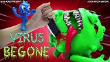 【创意定格动画】小蓝与病毒魔王的殊死搏斗！