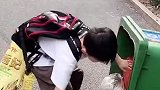 有时候小孩子的一个行为价值千金，爱护环境从小做起