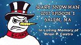 恐怖雪人恶作剧，假扮雪人吓路人，路人防不胜防