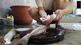 7斤白莲鱼拿来做生鱼片太好吃了，又喝上半斤白酒，