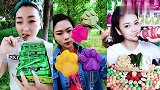 美女直播吃棒棒糖，看着真过瘾，是我向往的生活