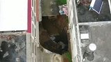 贵港发生地面塌陷 楼房间出现10平方米“大窟窿”