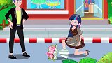 儿童卡通片：紫发姐姐换上了一件漂亮公主裙子