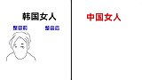 韩国女人，中国女人“整容”的区别，形象！真实！精辟！哈哈哈