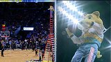 篮球-18年-挑战高难度 掘金吉祥物高梯上投篮-专题
