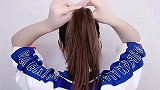 上学不让披肩散发，那就这样扎