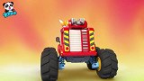 宝宝巴士疯狂怪兽车：怪兽消防车遇到险情，启动警报出发救援
