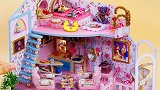 给贝儿公主做漂亮的迷你两层房间，非常好玩，小朋友都喜欢