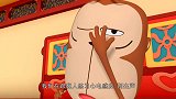 逗逗虎：小兔子能感应到彭彭的到来，小猴子吃惊了，一脸的崇拜