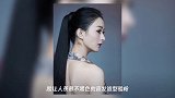 赵丽颖产后复出美艳众人,黑色马尾配v领裙,干练大气非常飒爽
