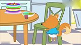 儿童卡通片：萌萌哒小狐狸在墙上乱涂乱画