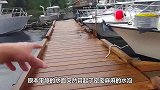 男子在码头巡逻，让人意外的画面出现了，镜头拍下全过程！