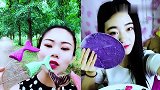 美女直播吃彩色鱼尾巧克力，看着真过瘾，是我向往的生活