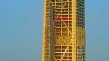航拍在建中国第二高的摩天大楼天津117大厦
