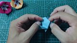 漂亮的喇叭花折纸，做法简单，一学就会的牵牛花折纸视频