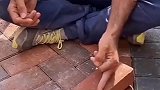 民间高手裁砖头，这也太秀了