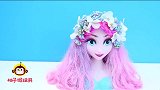 哇！迪士尼艾莎公主变得好美呀，是如何打扮的呢？