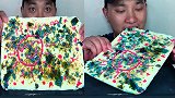 吃冰冻海苔酸奶大冰块，听沙沙沙的咀嚼音！