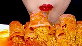 【咀嚼音】金针菇培根卷真美味啊，这咀嚼音也很上头