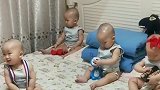 头一胎是三胞胎儿子，如今又来一窝，看来往后要看他们造化了！