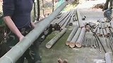 手艺人用竹子自制云梯，看似简单，做起来也挺不容易呀