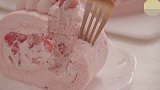 美少女粉色系，草莓天使蛋糕卷是这样制作的，柔软细腻，酸甜可口