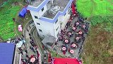 航拍湖南农村一普通人家办酒，场面太热闹了