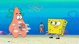 海绵宝宝：隐身喷雾真强，海绵宝宝对派大星喷上去，肚子都消失了