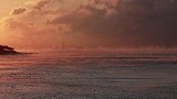 极寒下青岛日出如火，罕见的“海浩”现象出现#旅行vlog#