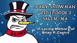 恐怖雪人恶作剧，假扮雪人吓路人，路人非常无奈