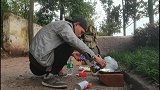 穷游四川泸州市，江阳区公路边露营，自己做个下午饭