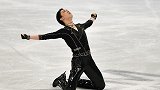 世锦赛男单短节目 羽生结弦一身酷黑奉献完美演出