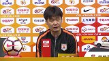 李霄鹏 队员没有放弃较为满意 半程联赛登顶等于零