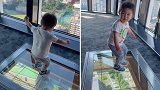 日本：一岁半小孩被父母带到高空玻璃地板上，瞬间僵住一动不动