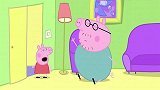 佩奇过来找妈妈，结果猪爸爸在屋子里面偷懒不想锻炼