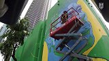 街头艺术！迈阿密球迷涂鸦内马尔大头像