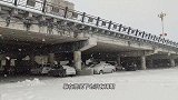 大暴雪下个不停，狗狗只能在面包车里吃喝，外面下大雪车内飘小雪