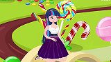 儿童卡通片：紫发女孩穿越下水道，进入了糖果世界
