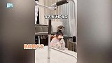 陈赫晒女儿安安为逃学装病满地打滚，被识破后尴尬微笑委屈逃离