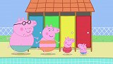 小猪佩奇：理查德的水壶掉进泳池里，猪爸爸会潜水，帮他拿出来！
