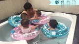 四胞胎哭闹不停,爸爸一开嗓立马不哭,宝宝你们品味不咋地呀
