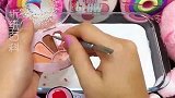 小姐姐用粉色化妆品、起泡胶、亮片等混泥，无硼砂，减压又好玩