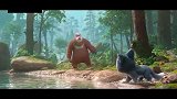 熊出没之原始时代：小野人被狼群追着跑，他被逼到了悬崖边上
