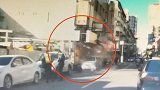 中国台湾：惊魂瞬间！20公斤桶装瓦斯爆炸 小吃店成废墟