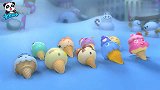 宝宝巴士美食总动员：冰淇淋们玩雪，堆雪人打雪仗，真开心