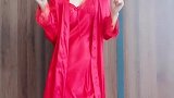 美女红色睡衣太性感了，她老公是真的幸福