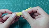 不到2分钟做一个折纸虎爪戒指，简单好玩又帅气，手工折纸视频